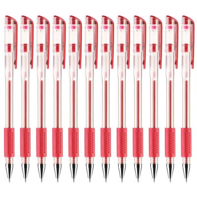 晨光(M&G)文具Q7红色0.5mm经典拔盖子弹头中性笔 签字笔 水笔 12支/盒