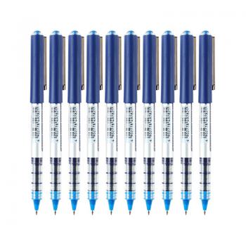 日本三菱（Uni）UB-150中性笔直液式走珠笔签字笔 0.5mm考试财务耐水用笔蓝色 10支/盒 原装进口 