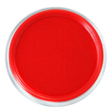 得力（deli）圆形透明外壳快干印台 9863红色印台