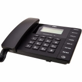 得力（deli） 13567电话机商务办公横式电话机座机免电池时尚造型 黑色