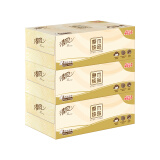 清风原木纯品盒装面巾纸2层 200抽/盒 3盒/提（新老包装随机发货）